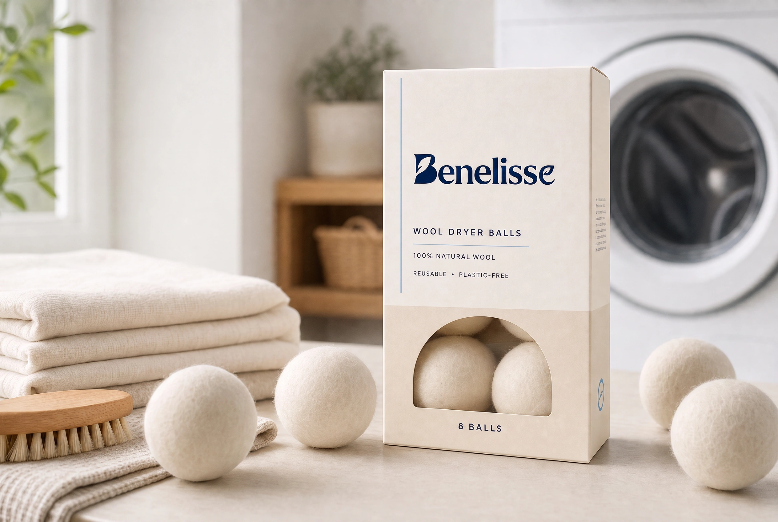 Wool dryer balls product visual